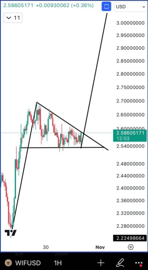 Dogwifhat (WIF) Prepares For A Bullish Breakout – Analyst Sets $3 Target